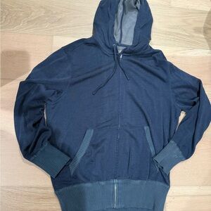 John Varvatos Dark Blue Zip-Up Hoodie